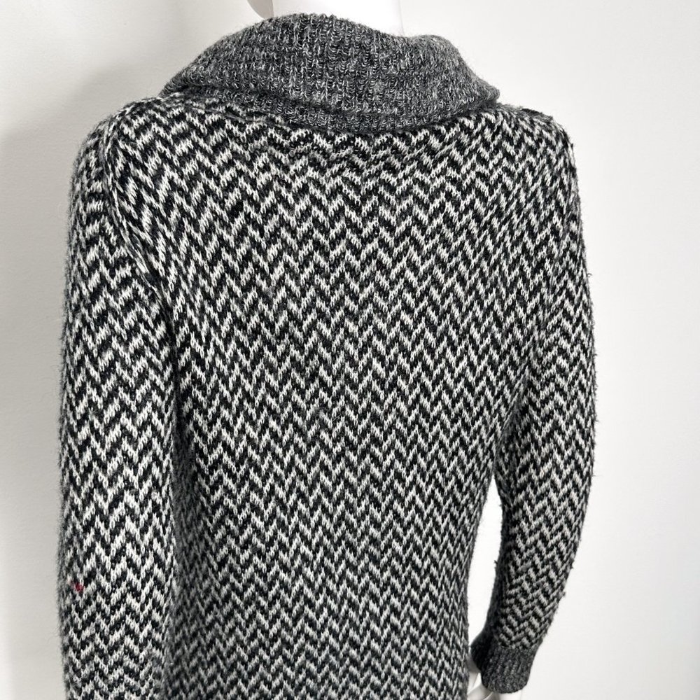 Joe’s Jeans Mohair Blend Herringbone Knit Snap Button Front Cardigan Sweater - Picture 9 of 17